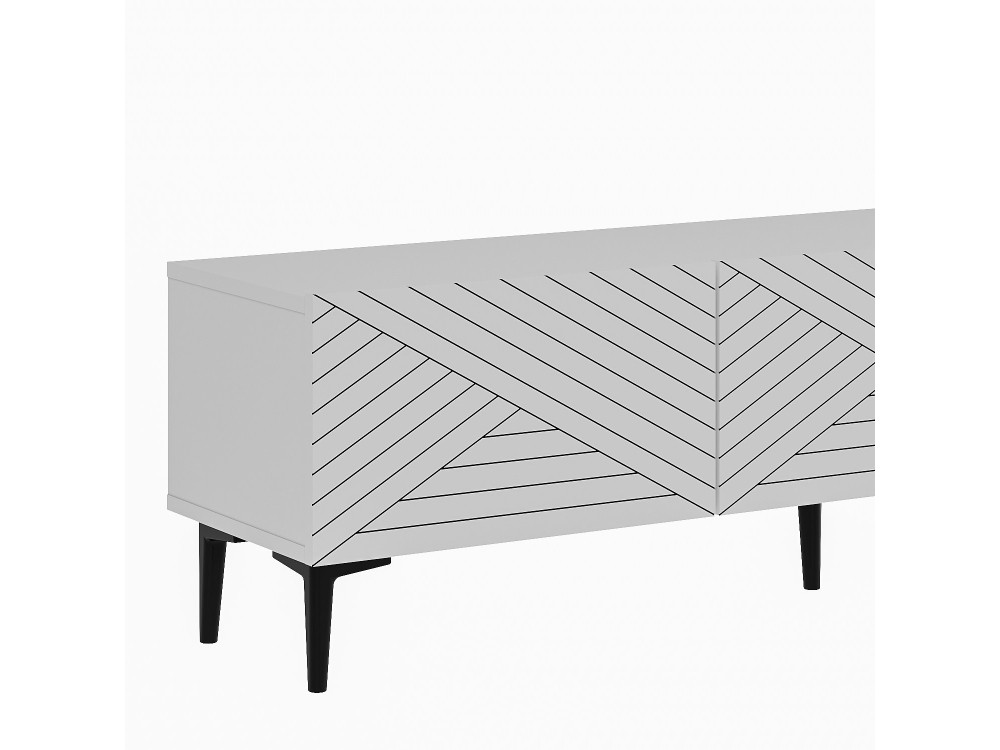 Meuble TV en bois "Felix" - 160 x 31 x 44 cm - Blanc