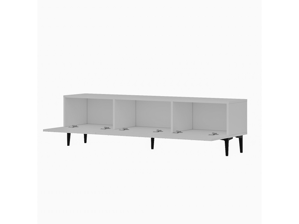 Meuble TV en bois "Felix" - 160 x 31 x 44 cm - Blanc