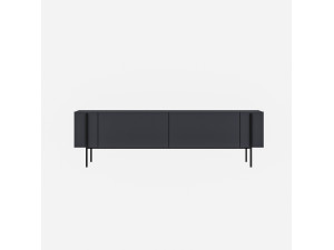 Meuble TV en bois "Herman" - 160 x 31 x 45 cm - Gris anthracite