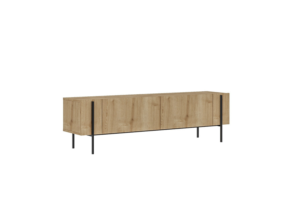 Meuble TV en bois "Herman" - 160 x 31 x 45 cm - Beige