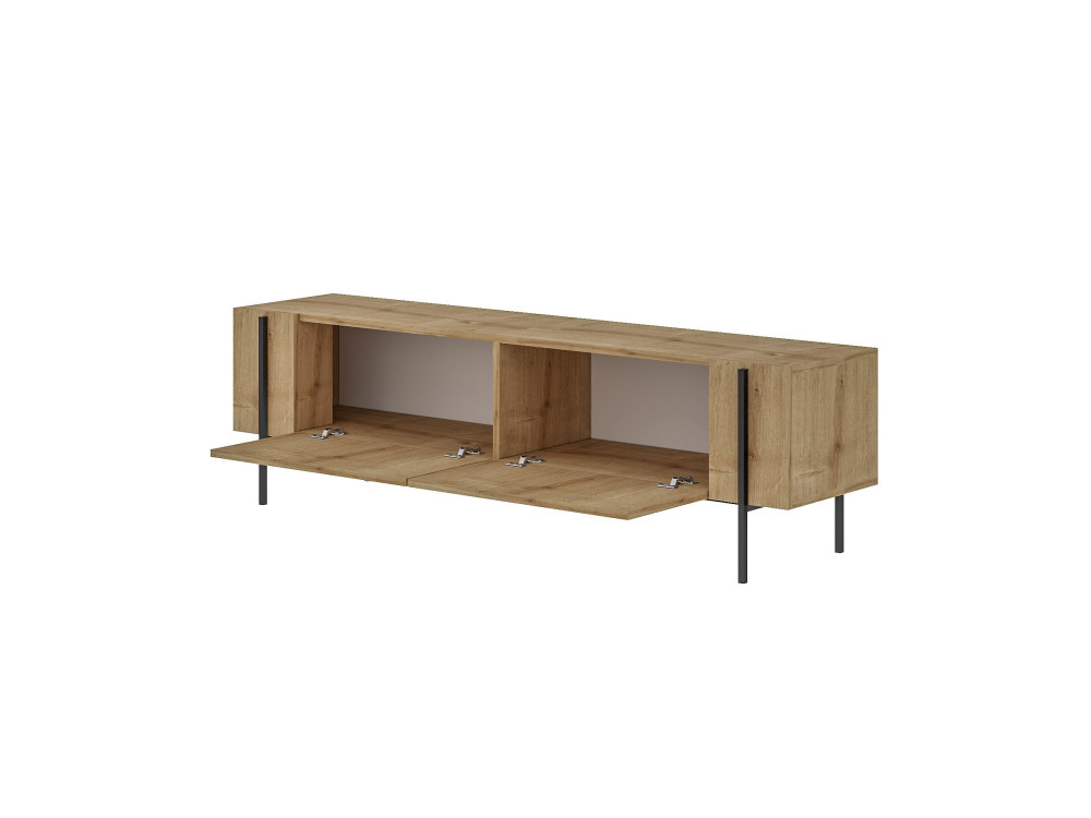 Meuble TV en bois "Herman" - 160 x 31 x 45 cm - Beige