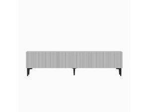 Meuble TV en bois "Oscar" - 180 x 31 x 45 cm - Blanc