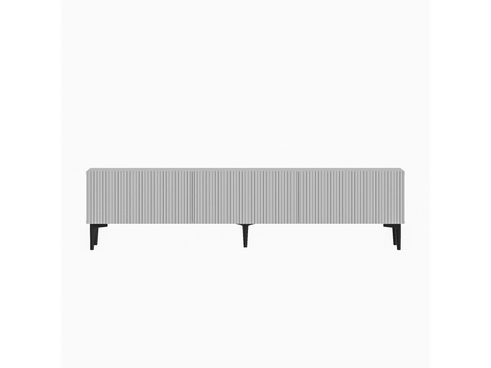 Meuble TV en bois "Oscar" - 180 x 31 x 45 cm - Blanc