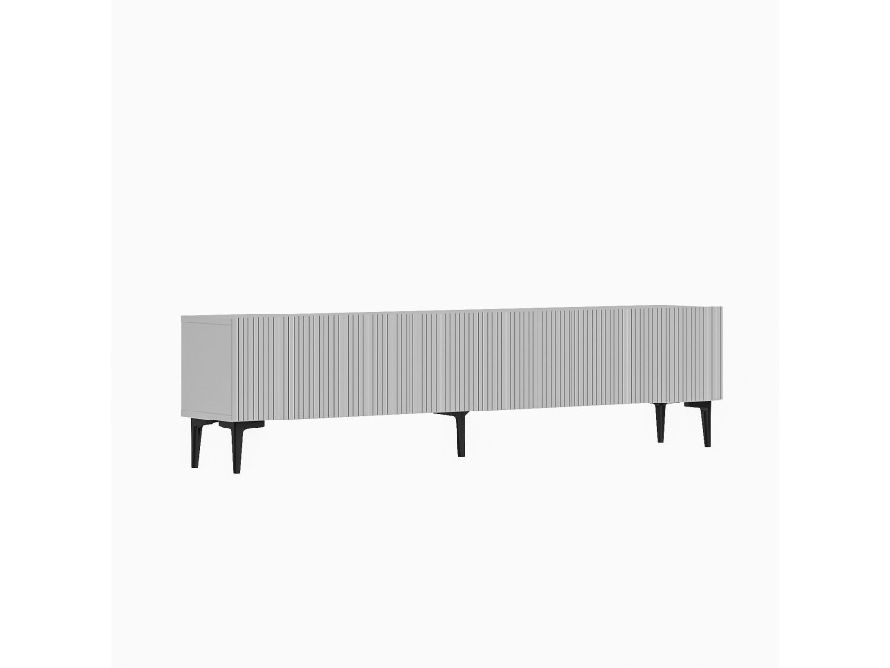Meuble TV en bois "Oscar" - 180 x 31 x 45 cm - Blanc