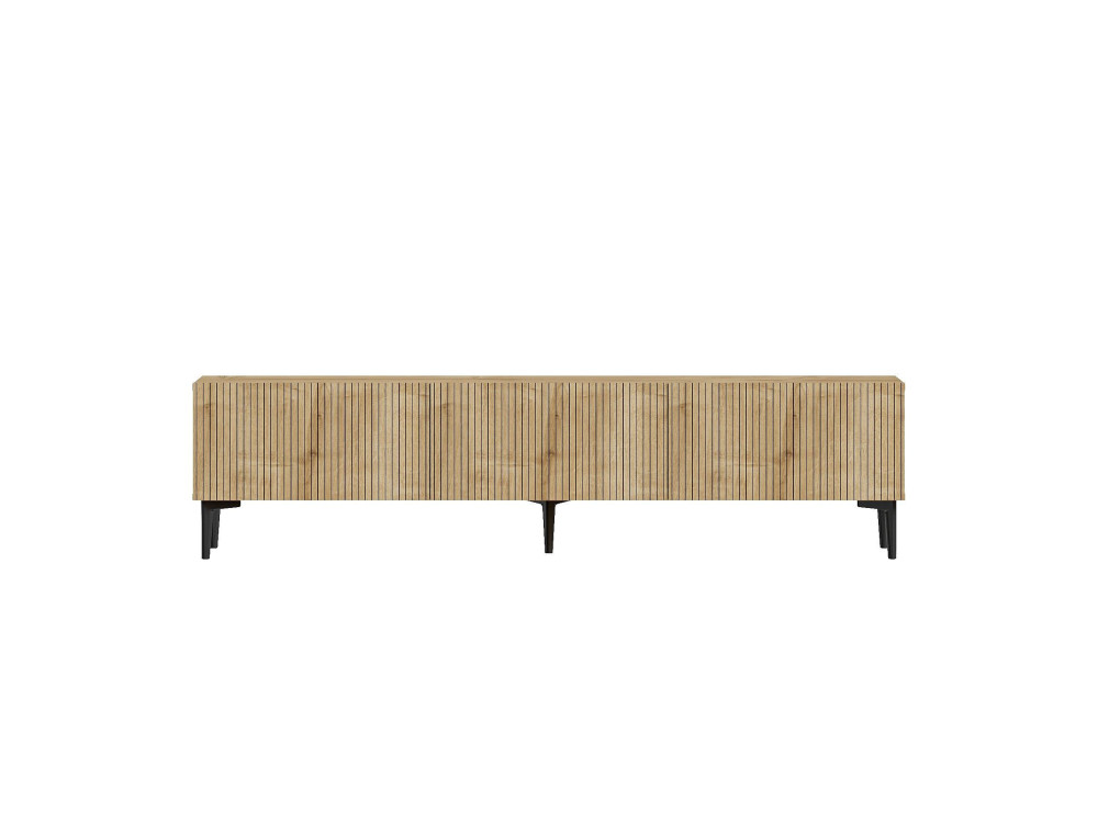 Meuble TV en bois "Oscar" - 180 x 31 x 45 cm - Marron clair