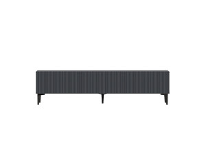 Meuble TV en bois "Oscar" - 180 x 31 x 45 cm - Gris anthracite
