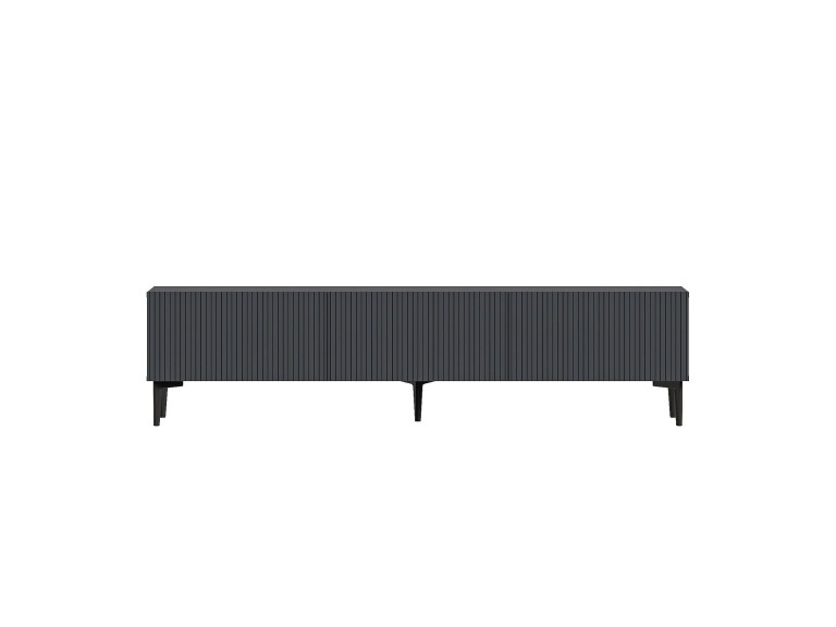 Meuble TV en bois "Oscar" - 180 x 31 x 45 cm - Gris anthracite