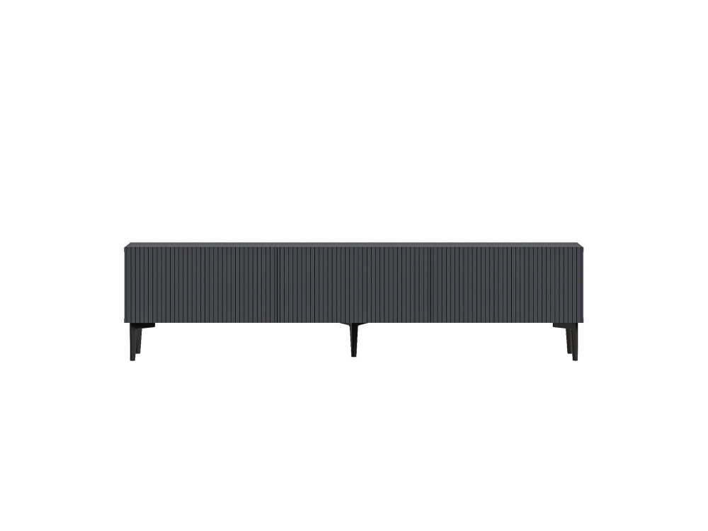 Meuble TV en bois "Oscar" - 180 x 31 x 45 cm - Gris anthracite