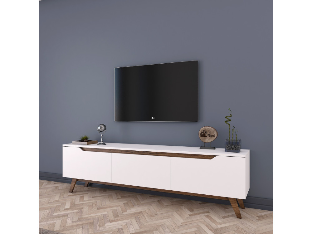 Meuble TV en bois "Digi" - 180 x 35 x 48 cm - Marron