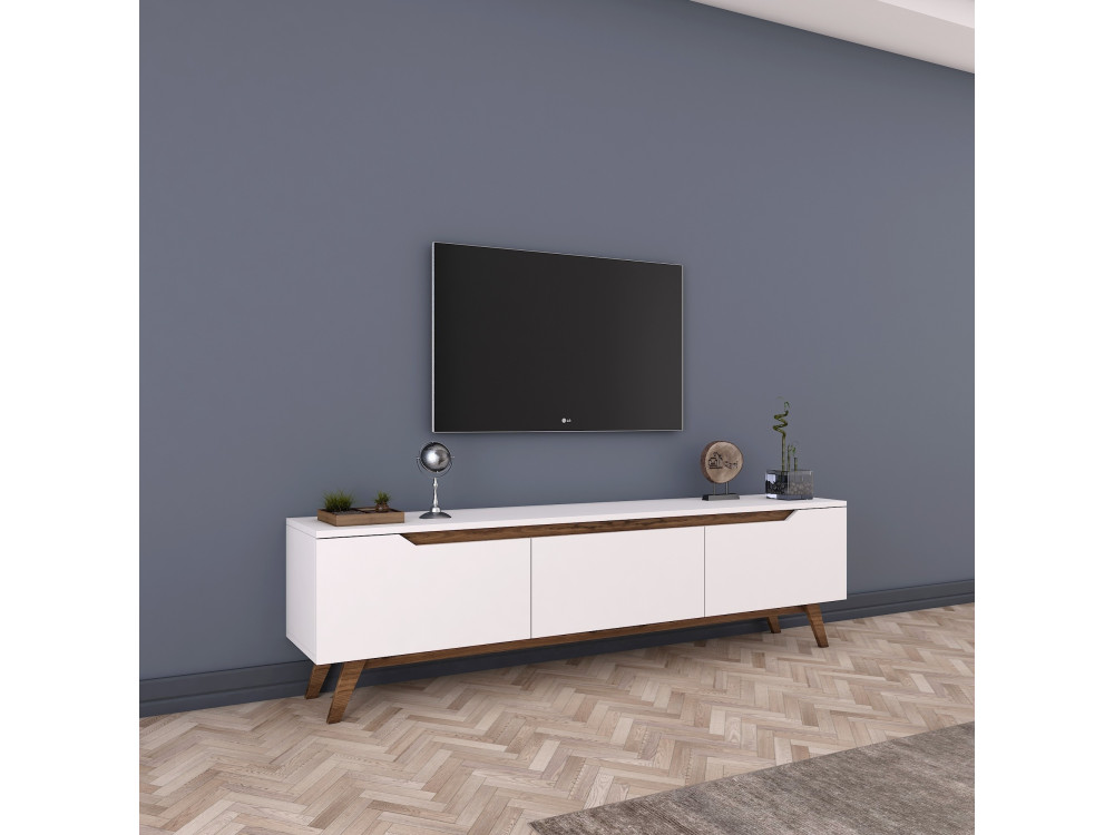 Meuble TV en bois "Digi" - 180 x 35 x 48 cm - Marron