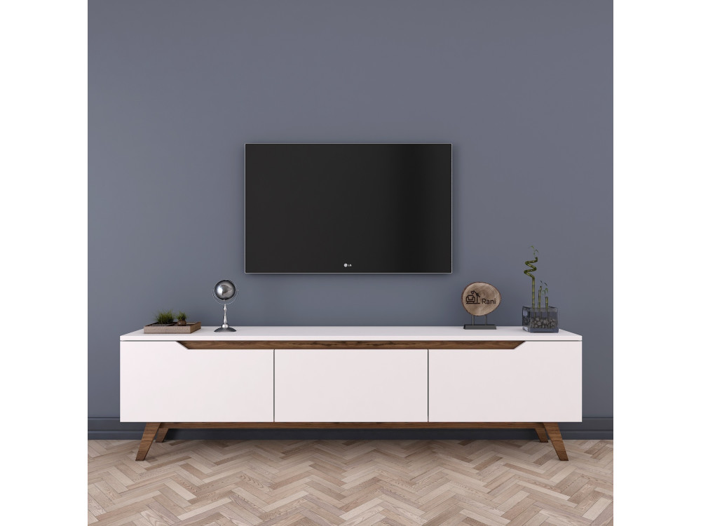 Meuble TV en bois "Digi" - 180 x 35 x 48 cm - Marron