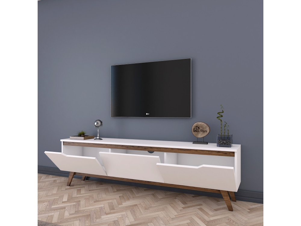 Meuble TV en bois "Digi" - 180 x 35 x 48 cm - Marron