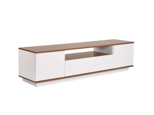 Meuble TV en bois "Veramont" - 180 x 44 x 44 cm - Marron foncé