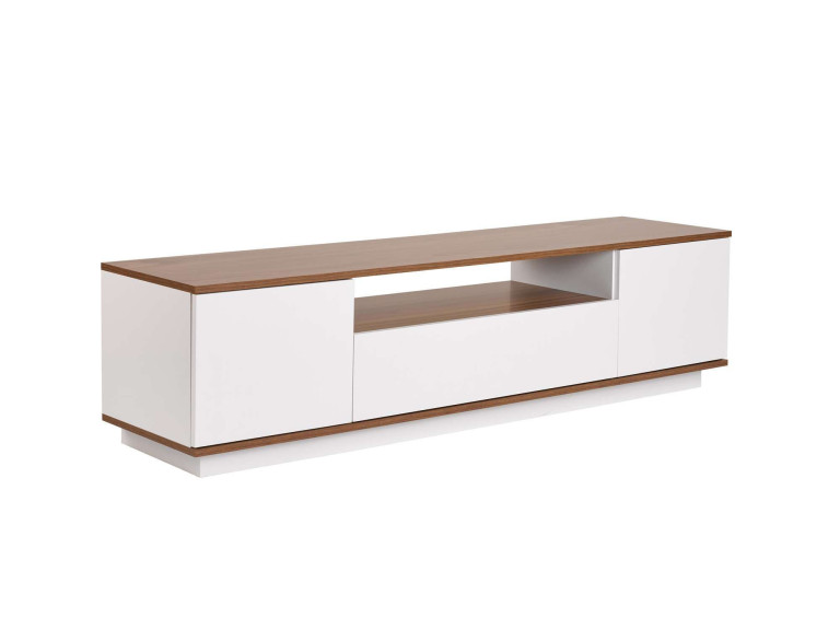 Meuble TV en bois "Veramont" - 180 x 44 x 44 cm - Marron foncé