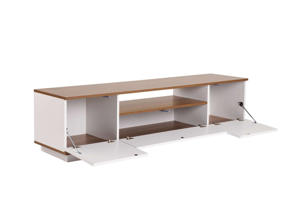Meuble TV en bois "Veramont" - 180 x 44 x 44 cm - Marron foncé