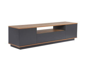 Meuble TV en bois "Veramont" - 180 x 44 x 44 cm - Gris anthracite