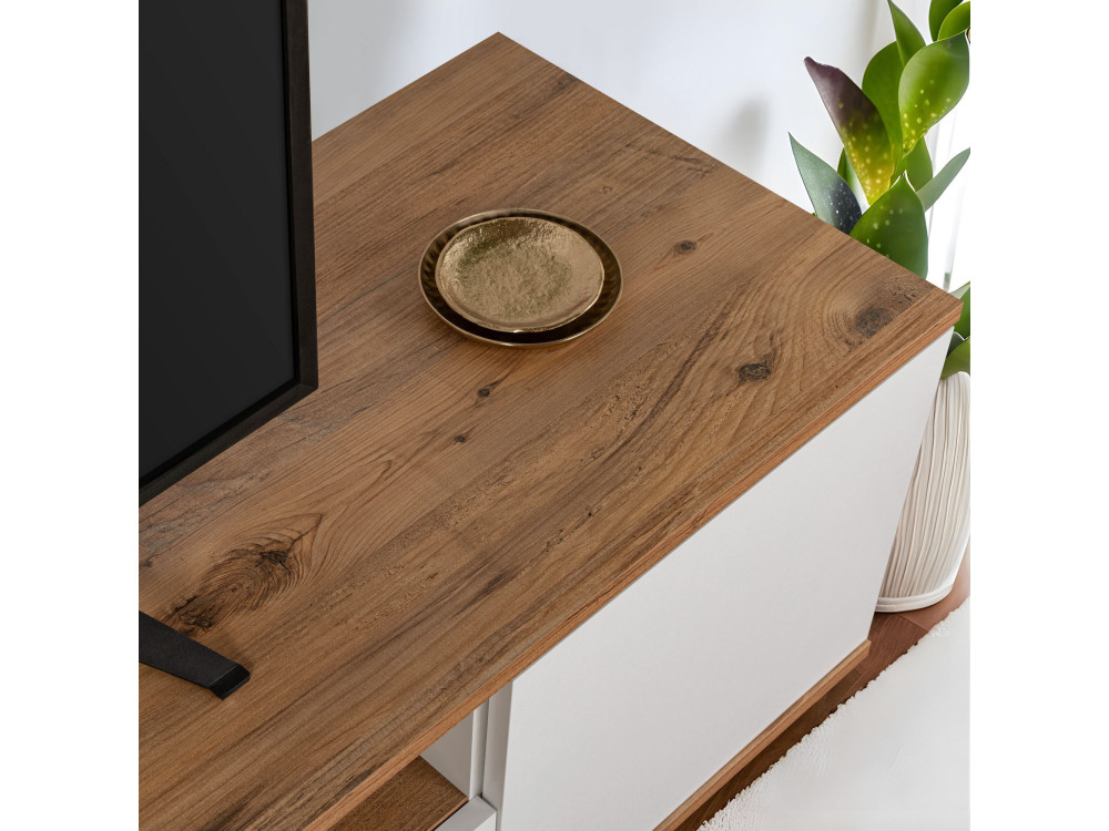 Meuble TV en bois "Veramont" - 180 x 44 x 44 cm - Marron