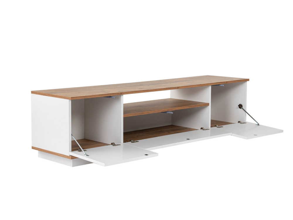 Meuble TV en bois "Veramont" - 180 x 44 x 44 cm - Marron