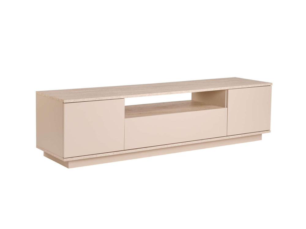Meuble TV en bois "Veramont" - 180 x 44 x 44 cm - Beige