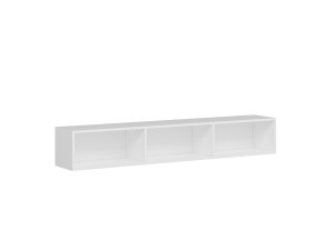 Meuble TV suspendu en bois "Rigel" - 180 x 32 x 30 cm - Blanc
