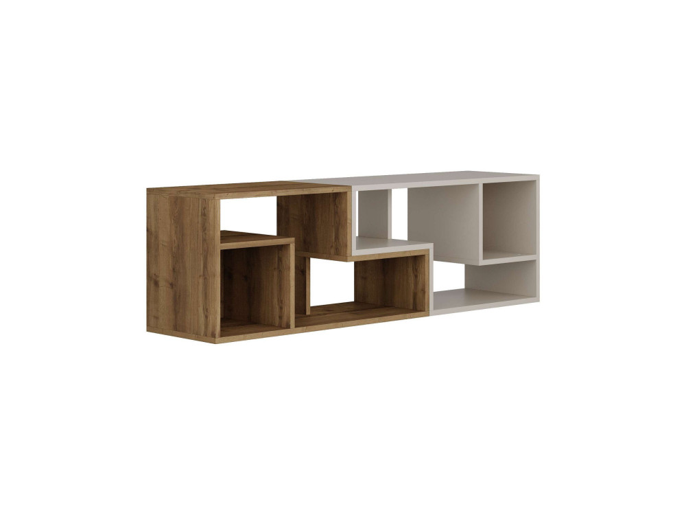Meuble TV modulable en bois "Glis" - 145 x 35 x 44 cm - Beige