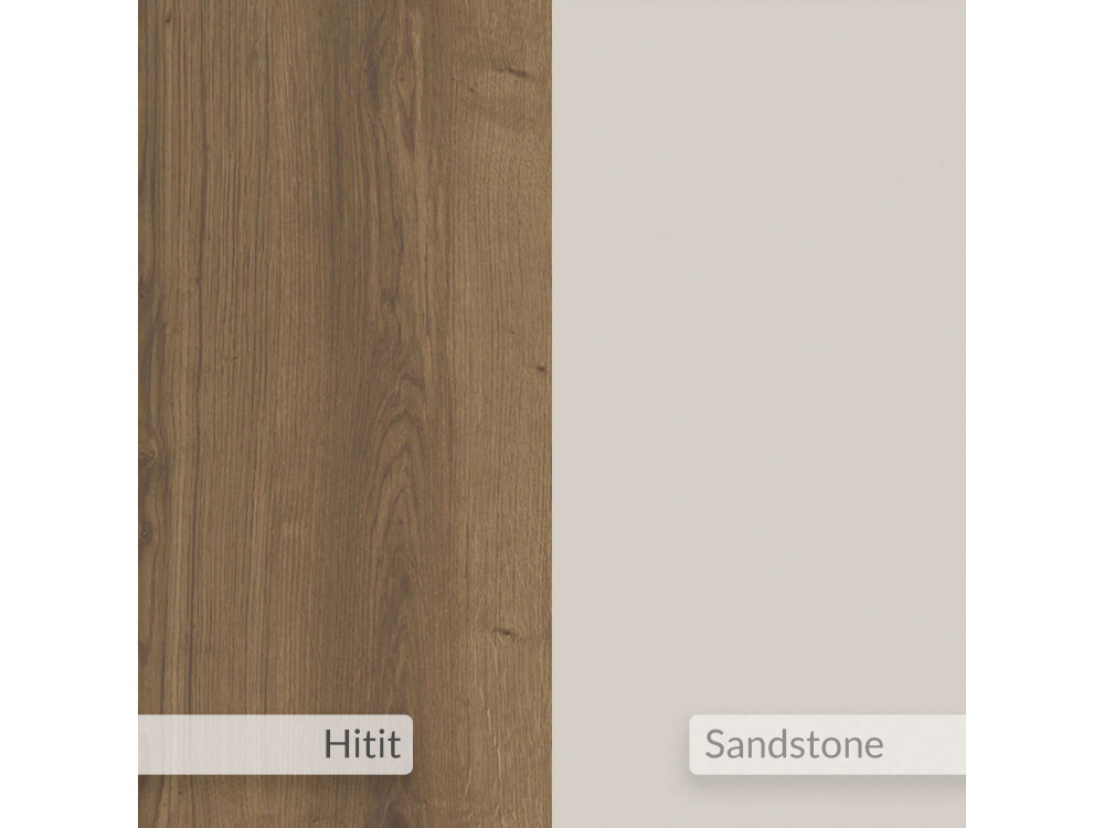 Meuble TV modulable en bois "Glis" - 145 x 35 x 44 cm - Beige