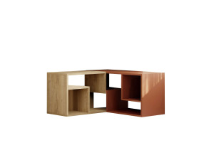 Meuble TV modulable en bois "Glis" - 145 x 35 x 44 cm - Terracotta
