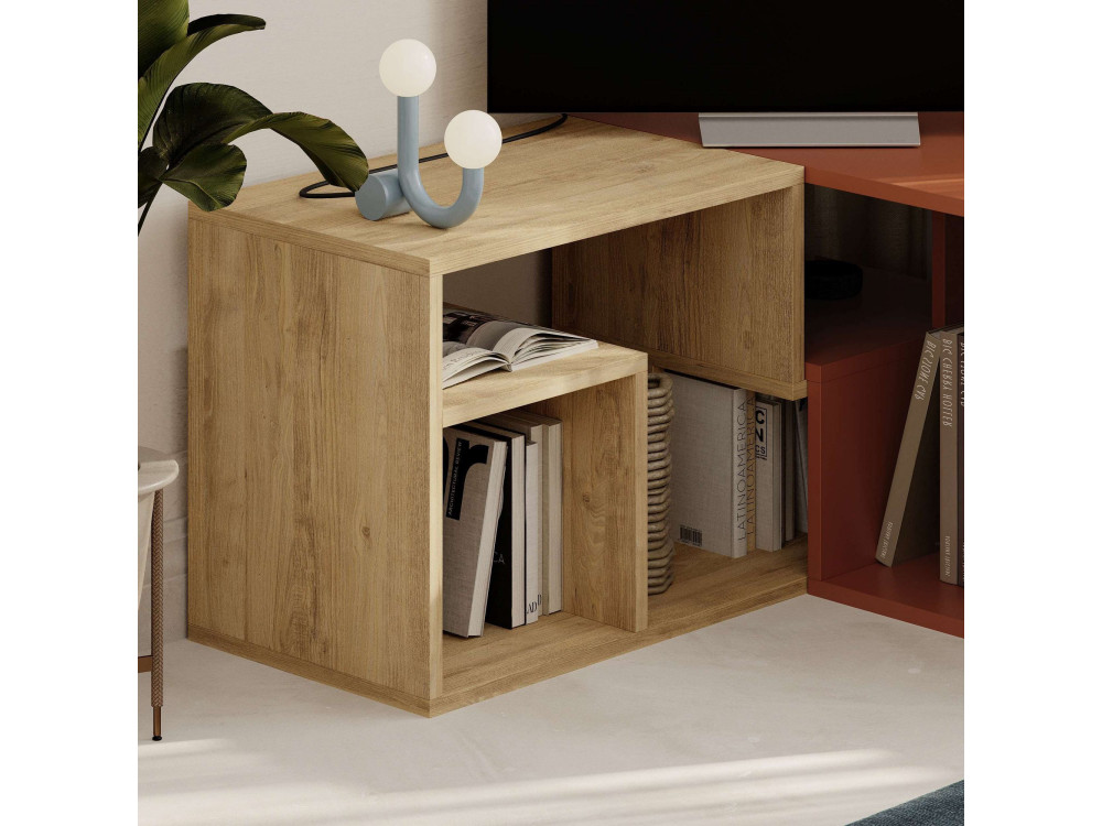 Meuble TV modulable en bois "Glis" - 145 x 35 x 44 cm - Terracotta