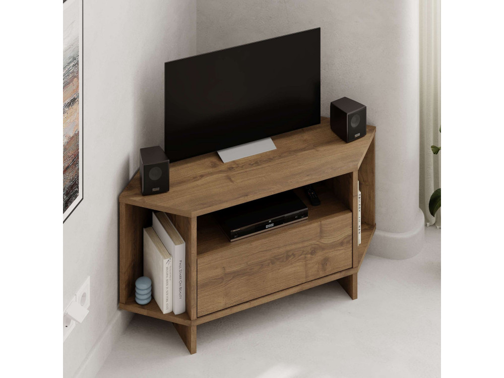 Meuble TV en bois "Viva" - 95 x 35 x 45 cm - Marron