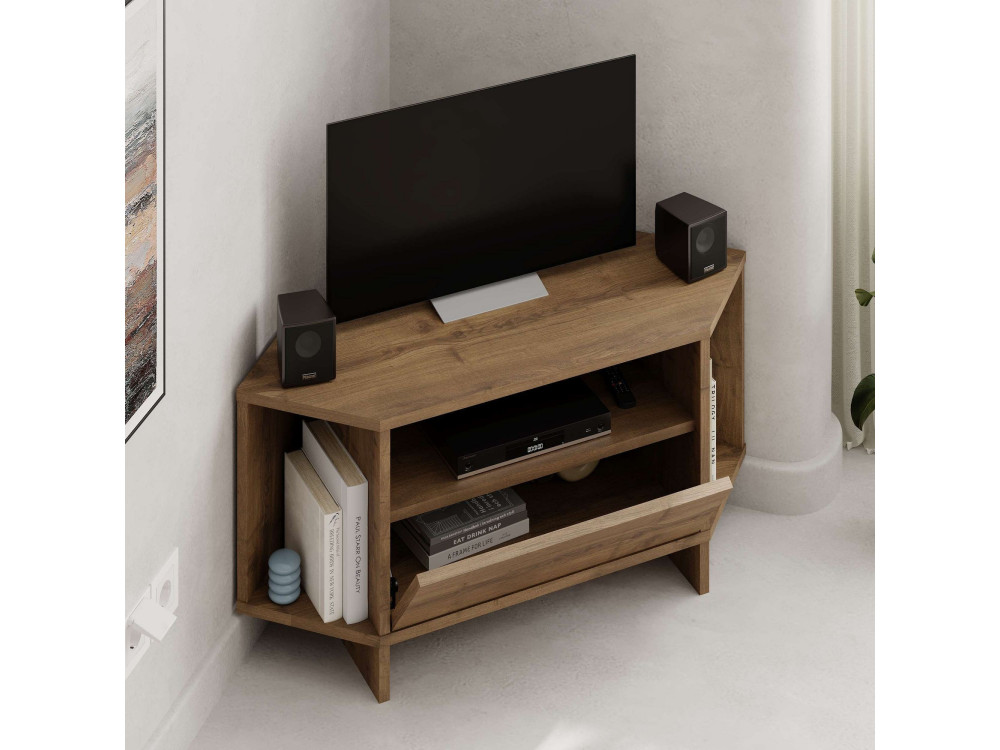 Meuble TV en bois "Viva" - 95 x 35 x 45 cm - Marron