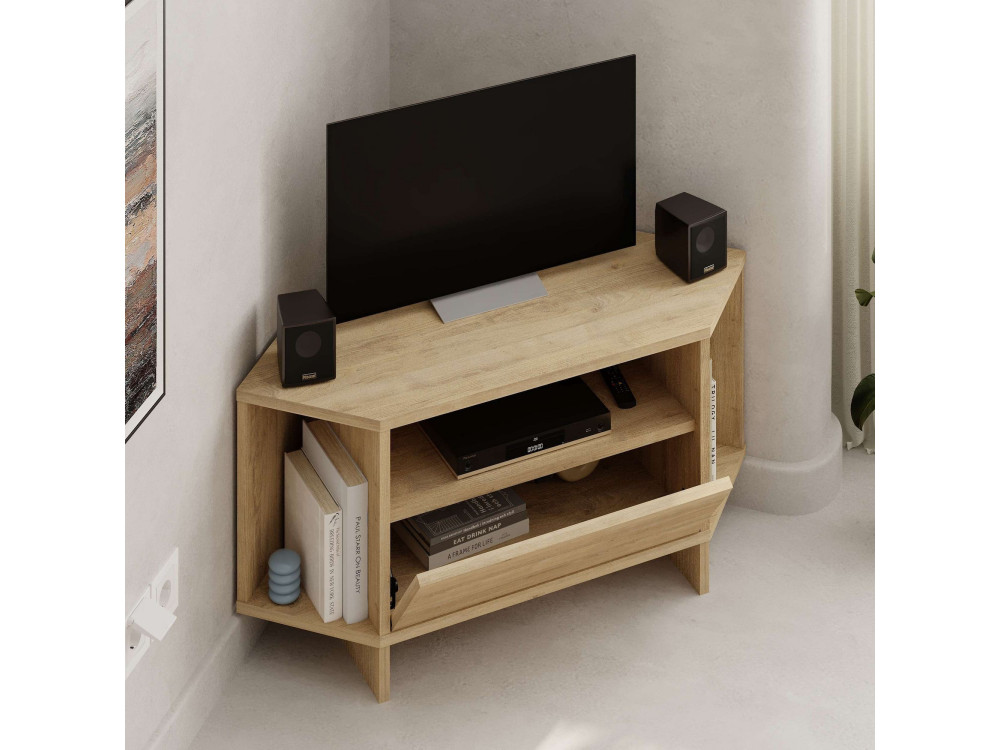 Meuble TV en bois "Viva" - 95 x 35 x 45 cm - Beige