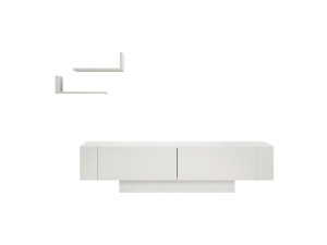 Meuble TV en bois "Matera" - 150 x 31 x 41 cm - Blanc