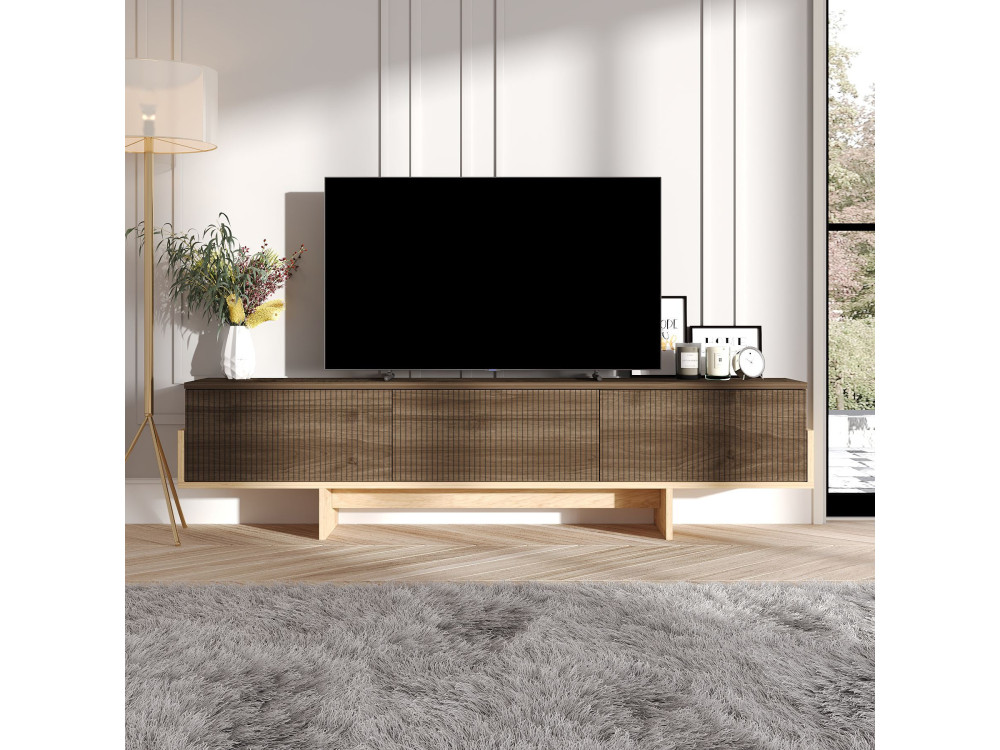 Meuble TV en bois "Hege" - 180 x 30 x 44 cm - Marron