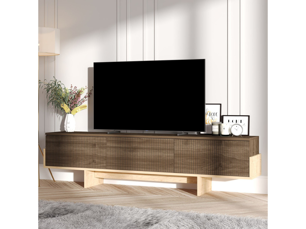 Meuble TV en bois "Hege" - 180 x 30 x 44 cm - Marron