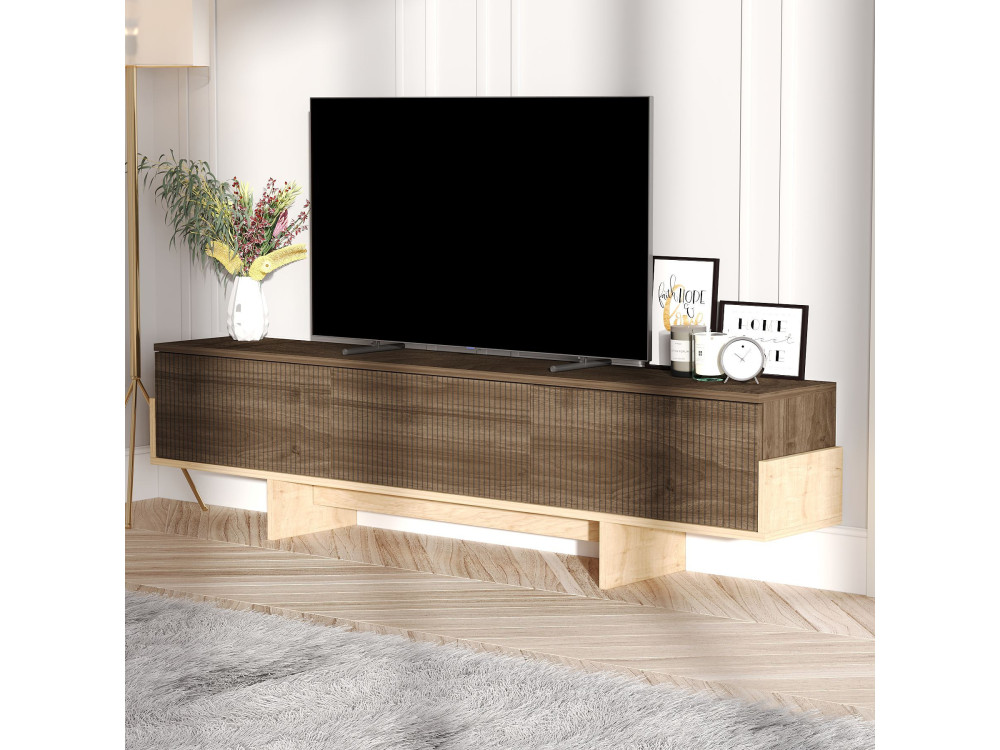 Meuble TV en bois "Hege" - 180 x 30 x 44 cm - Marron