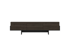 Meuble TV en bois "Hege" - 180 x 30 x 44 cm - Noir