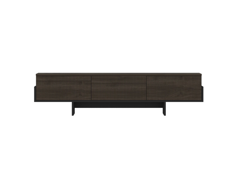 Meuble TV en bois "Hege" - 180 x 30 x 44 cm - Noir