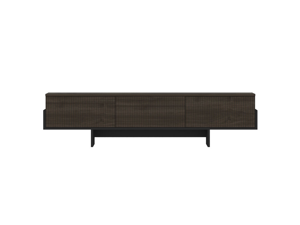 Meuble TV en bois "Hege" - 180 x 30 x 44 cm - Noir