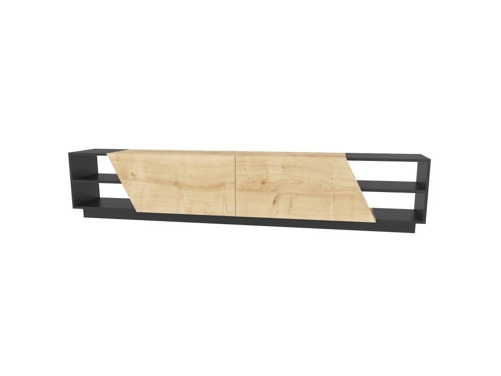 Meuble TV en bois "Rhodes" - 240 x 37 x 47 cm - Beige