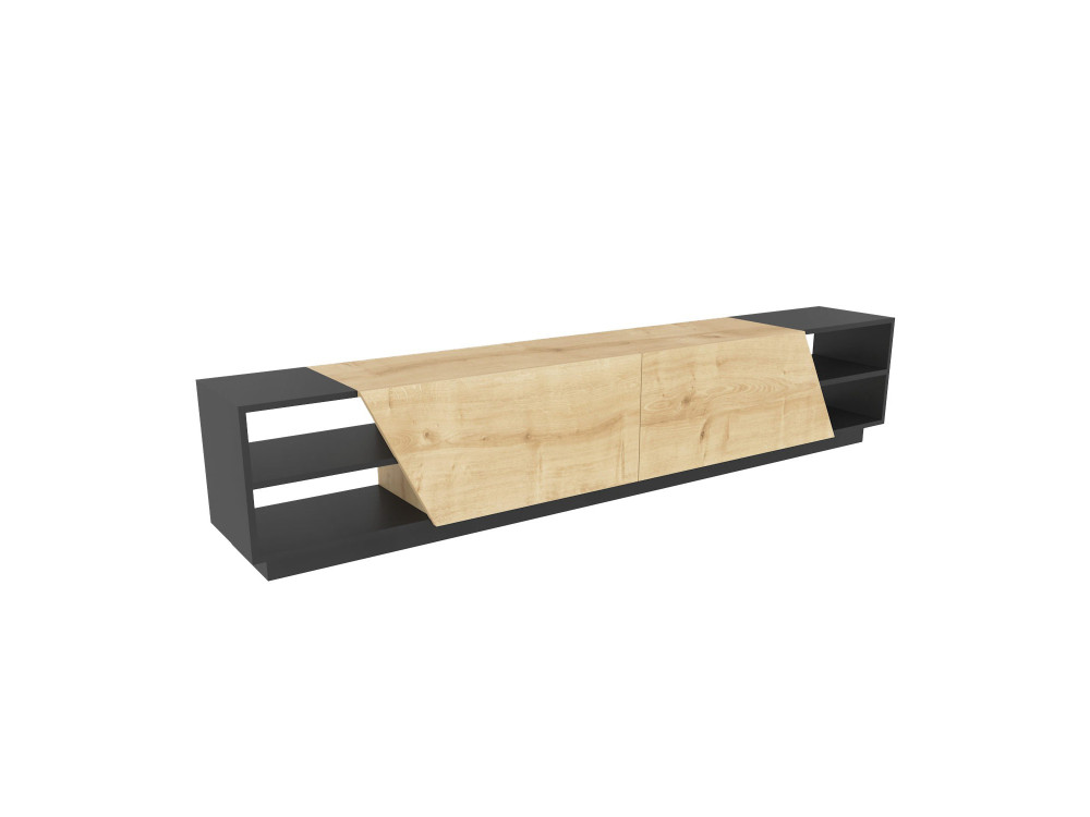 Meuble TV en bois "Rhodes" - 240 x 37 x 47 cm - Beige