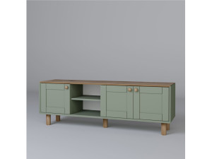 Meuble TV en bois "Mia" - 160 x 40 x 56 cm - Vert