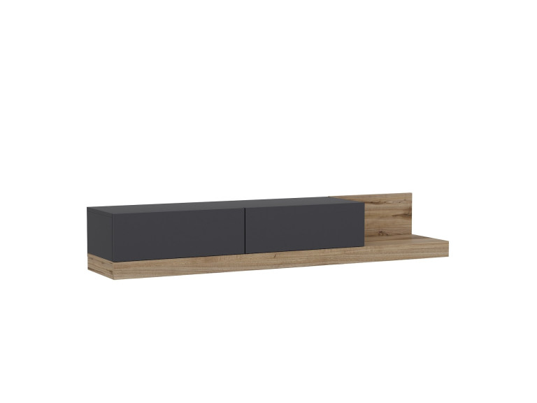 Meuble TV en bois "Majör" - 180 x 37 x 30 cm - Gris anthracite