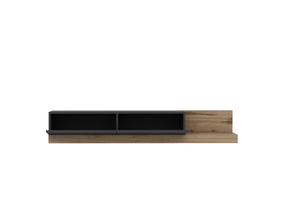 Meuble TV en bois "Majör" - 180 x 37 x 30 cm - Gris anthracite