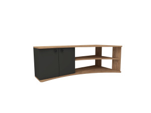 Meuble TV d'angle en bois "Termera" - 135 x 67 x 48 cm - Marron