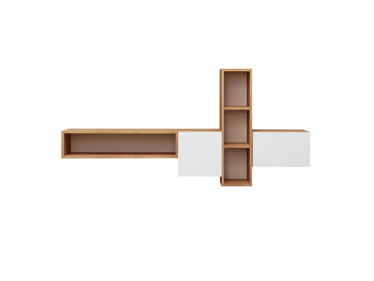 Meuble TV en bois "Kumkuat" - 160 x 35 x 70 cm - Marron