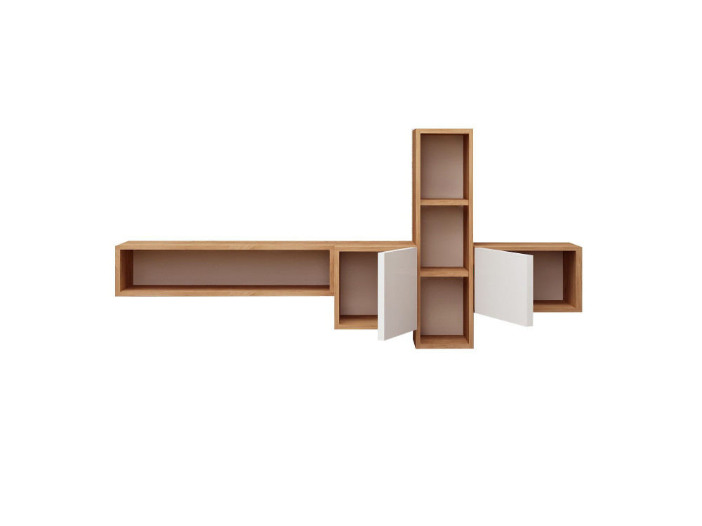 Meuble TV en bois "Kumkuat" - 160 x 35 x 70 cm - Marron