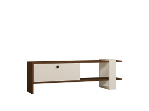 Meuble TV en bois "Gaye" - 120 x 25 x 36 cm - Blanc
