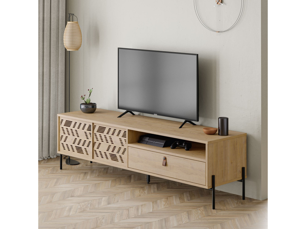 Meuble TV en bois "Dionysos" - 170 x 45 x 48 cm - Beige