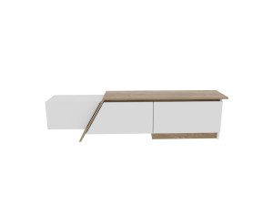 Meuble TV en bois "Zonas" - 180 x 35 x 28 cm - Blanc