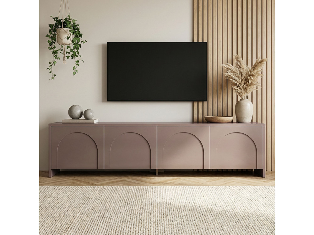Meuble TV en bois "Aurelia" - 180 x 32 x 45 cm - Atlas